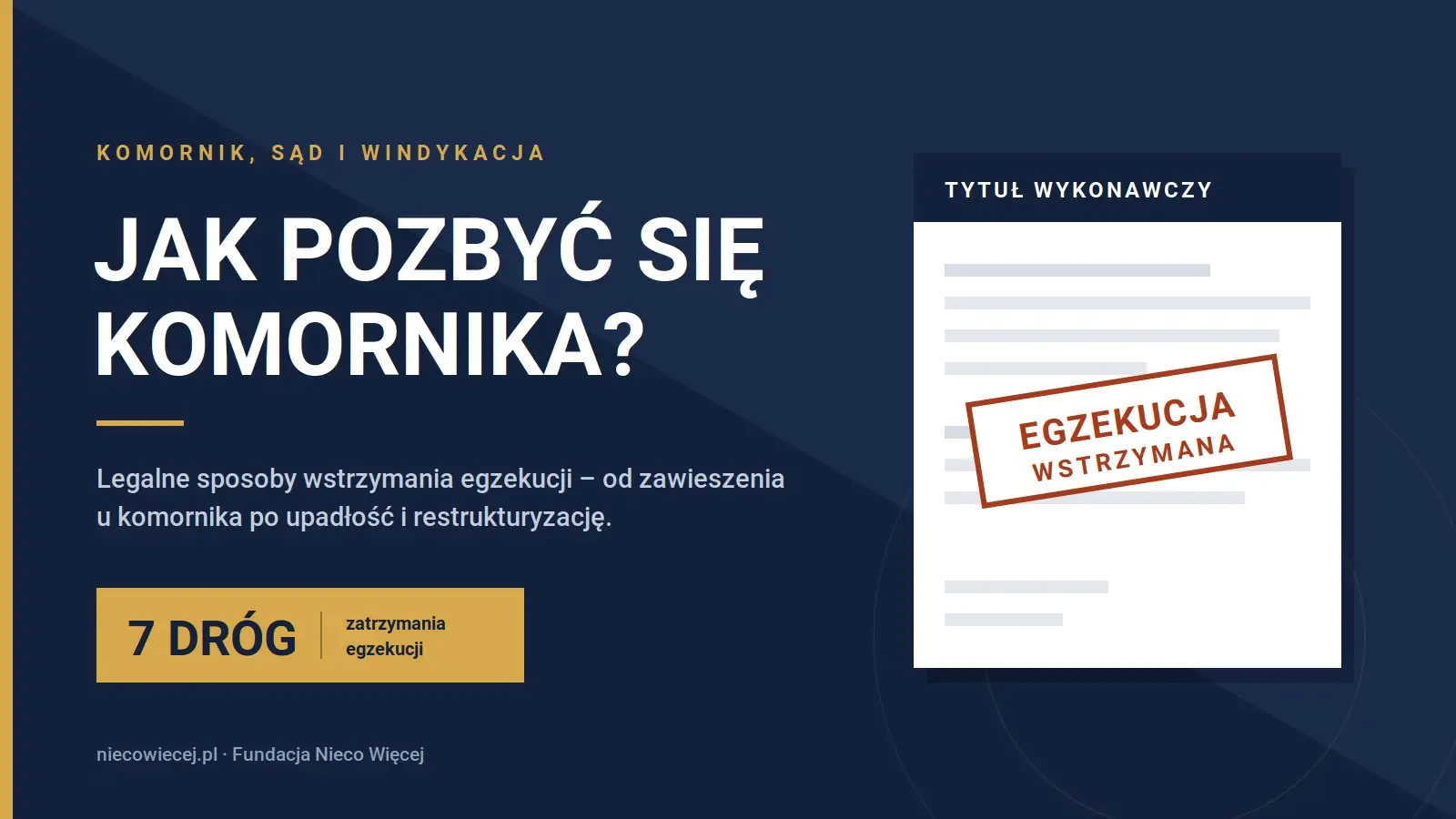 Jak pozbyć się komornika – legalne sposoby wstrzymania egzekucji